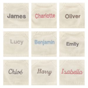 Bashful Fudge Bunny with Personalised Cream Jumper