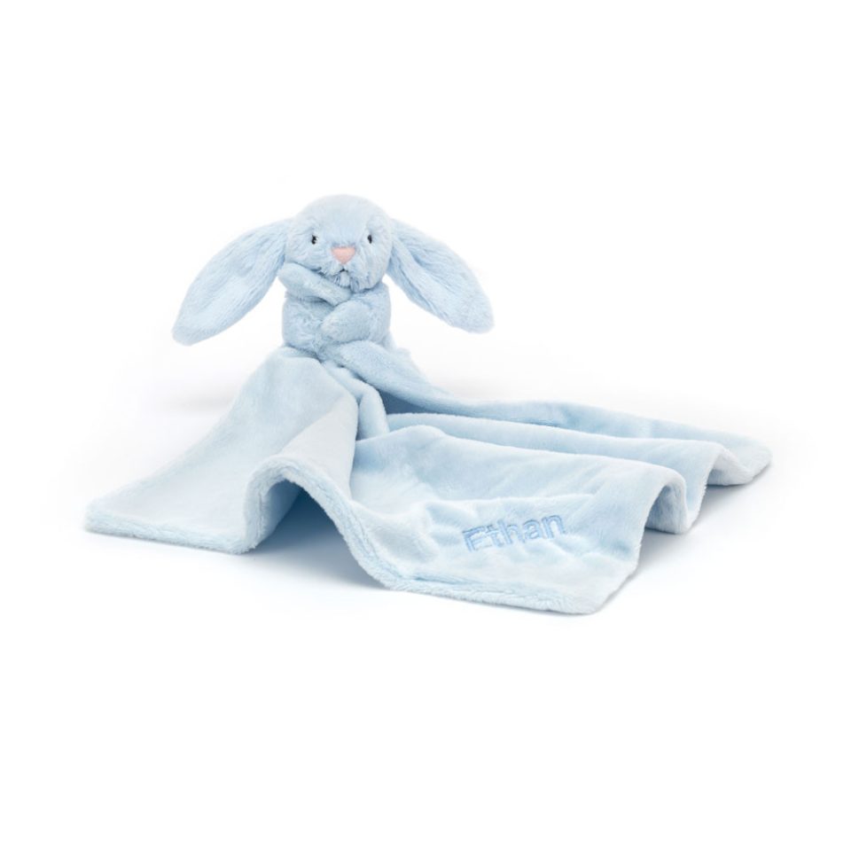 Personalised Bashful Bunny Blue Soother